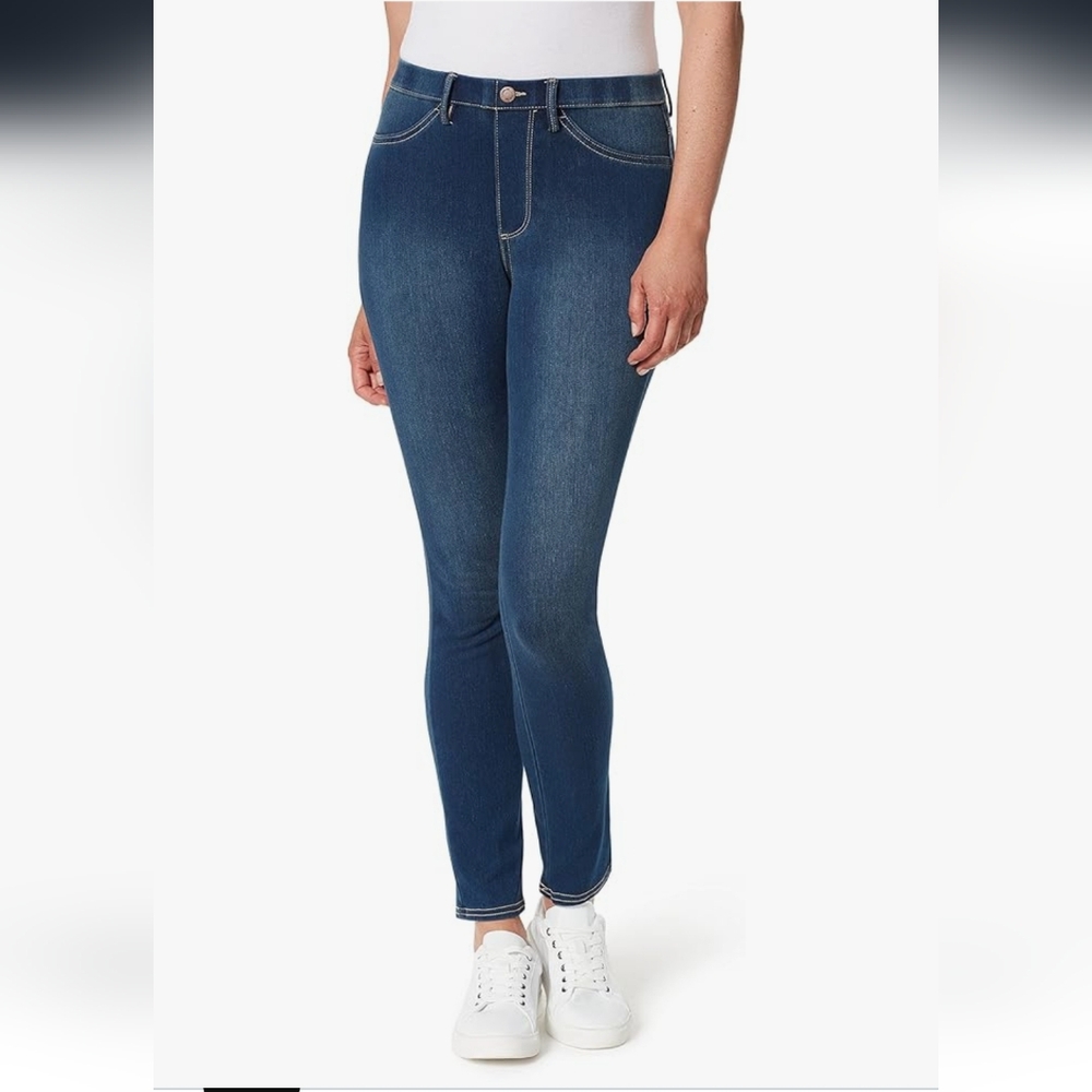 Bandolino Blue Skinny Bella Jean Leggings Size Small